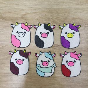 Set 6 Iron On Embroidered Patch - squishmallow embroidery Patch